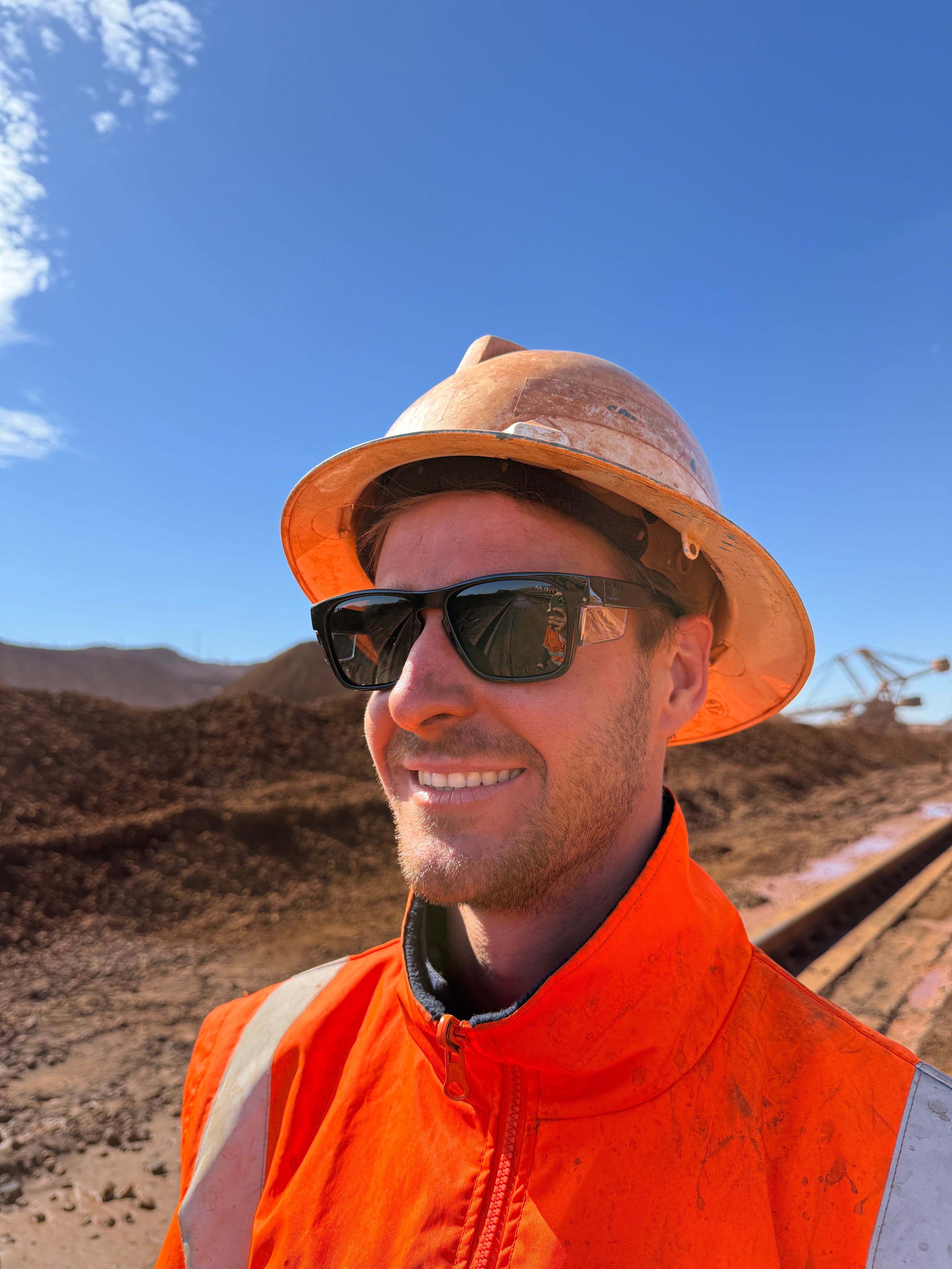 Pilbara Edition Gloss Black safety glasses with grey polarised lenses